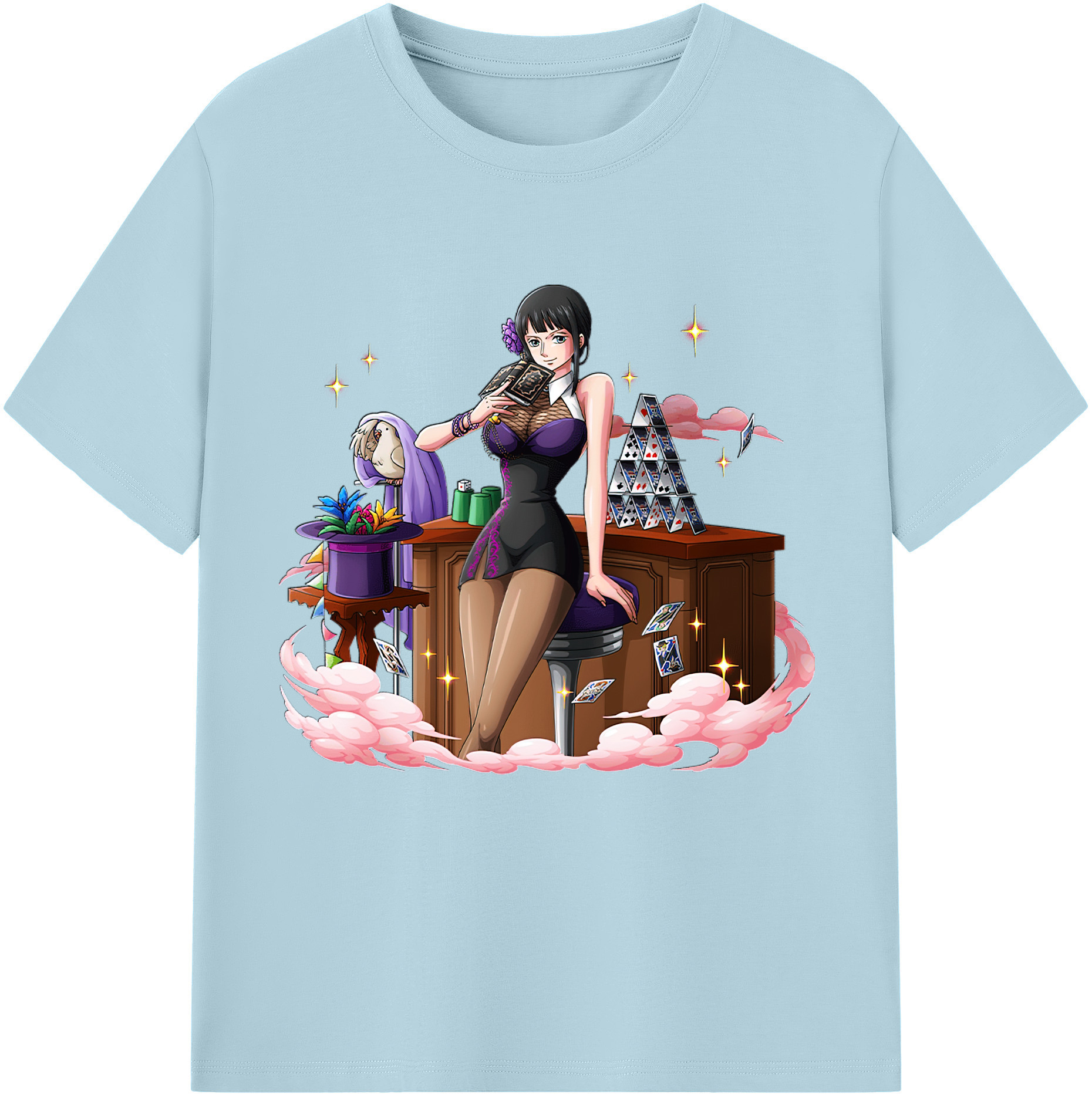 ワンピース ニコ・ロビン ONE PIECE Nico Robin 綿100％半袖Tシャツ（フロントプリント）